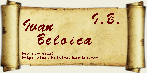Ivan Beloica vizit kartica